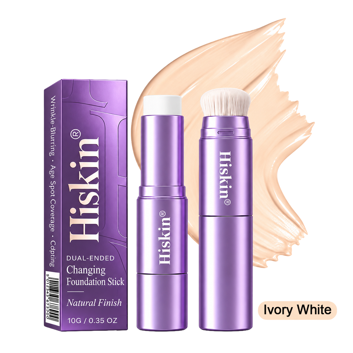 🔥 LAST 2 HOURS · 80% OFF!  Hiskin® 2-in-1 Color-Changing Foundation Stick | Conceals Age Spots, Blurs Fine Lines & Hydrates Skin with a Built-In Brush for a Youthful Glow!