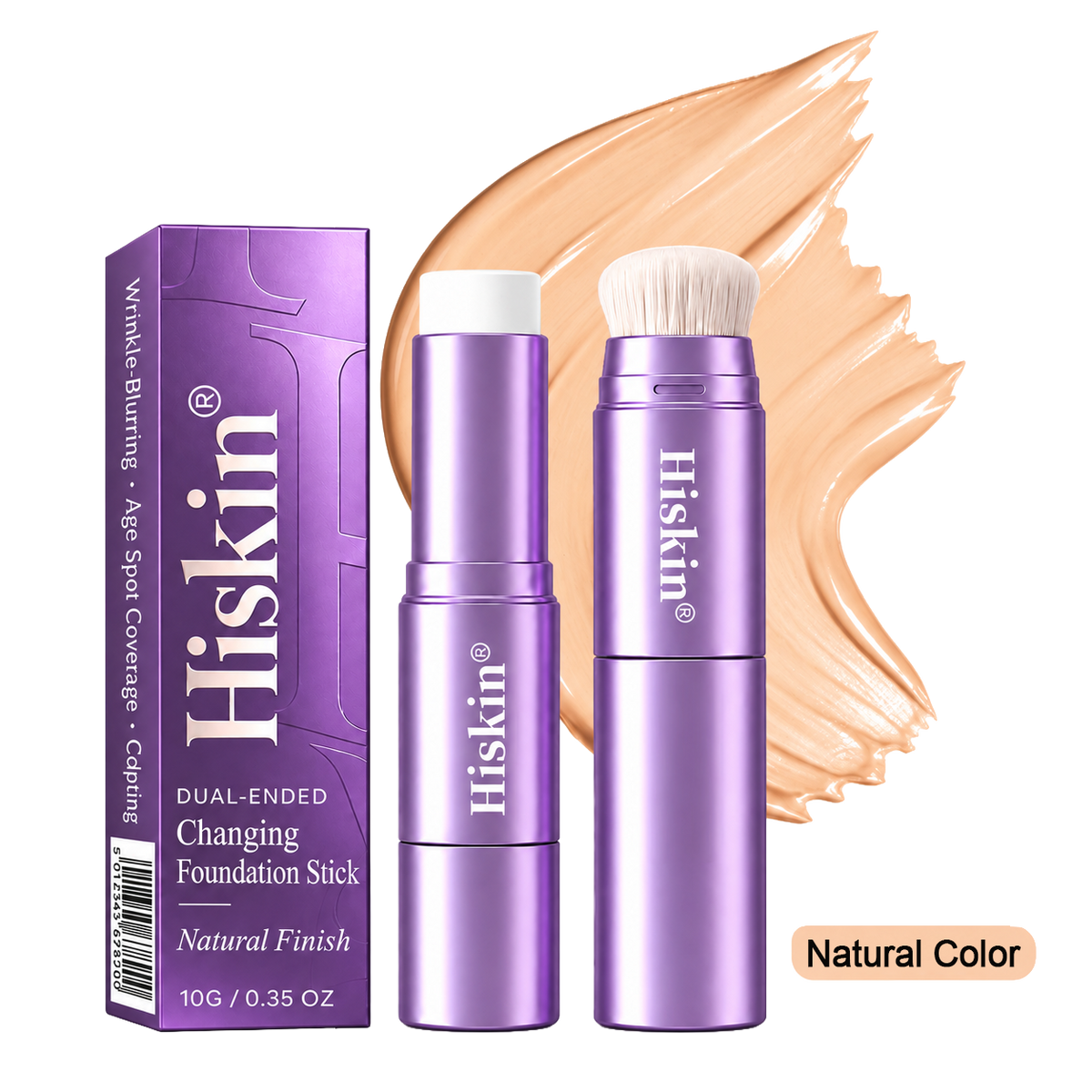 🔥 LAST 2 HOURS · 80% OFF!  Hiskin® 2-in-1 Color-Changing Foundation Stick | Conceals Age Spots, Blurs Fine Lines & Hydrates Skin with a Built-In Brush for a Youthful Glow!