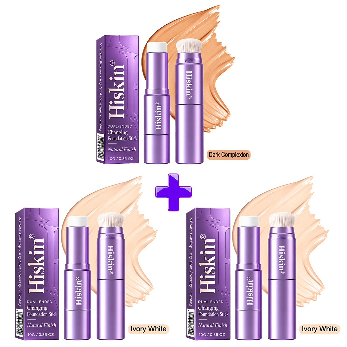 🔥 LAST 2 HOURS · 80% OFF!  Hiskin® 2-in-1 Color-Changing Foundation Stick | Conceals Age Spots, Blurs Fine Lines & Hydrates Skin with a Built-In Brush for a Youthful Glow!