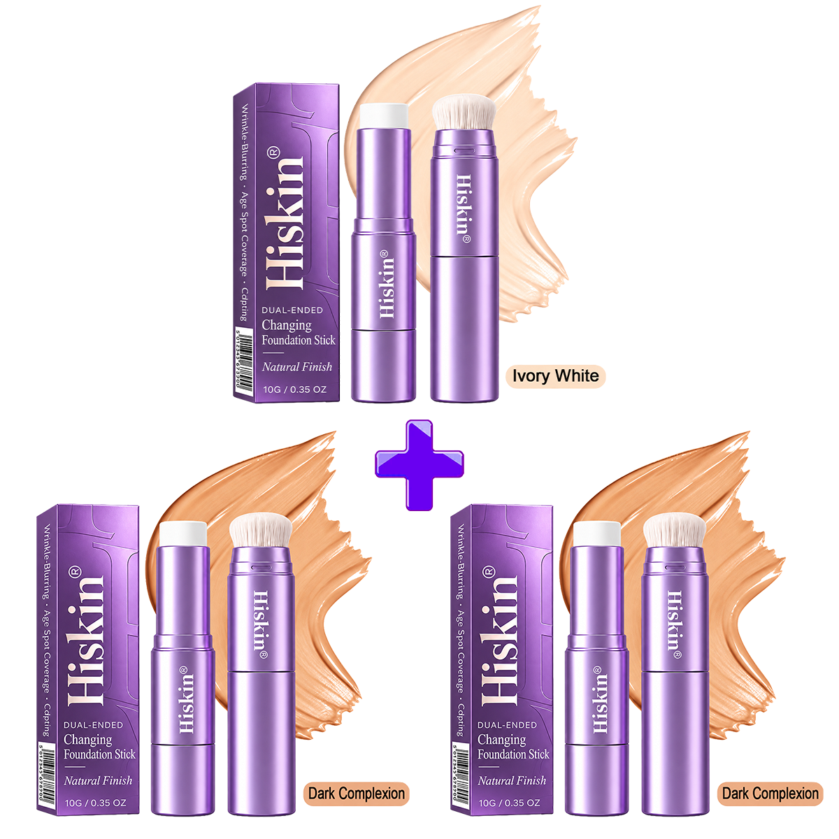 🔥 LAST 2 HOURS · 80% OFF!  Hiskin® 2-in-1 Color-Changing Foundation Stick | Conceals Age Spots, Blurs Fine Lines & Hydrates Skin with a Built-In Brush for a Youthful Glow!