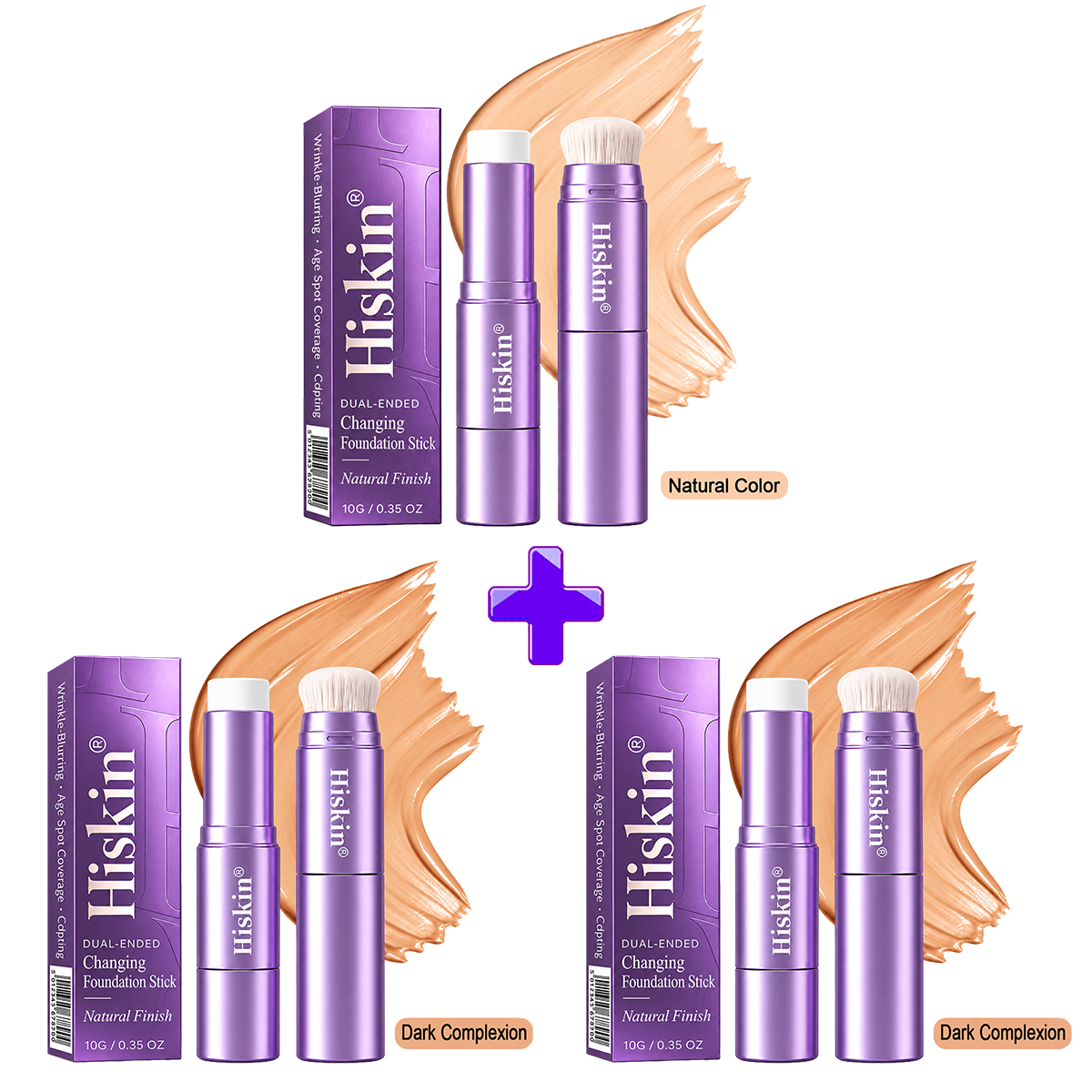 🔥 LAST 2 HOURS · 80% OFF!  Hiskin® 2-in-1 Color-Changing Foundation Stick | Conceals Age Spots, Blurs Fine Lines & Hydrates Skin with a Built-In Brush for a Youthful Glow!