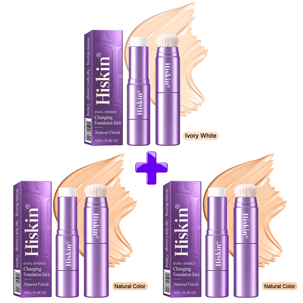 🔥 LAST 2 HOURS · 80% OFF!  Hiskin® 2-in-1 Color-Changing Foundation Stick | Conceals Age Spots, Blurs Fine Lines & Hydrates Skin with a Built-In Brush for a Youthful Glow!