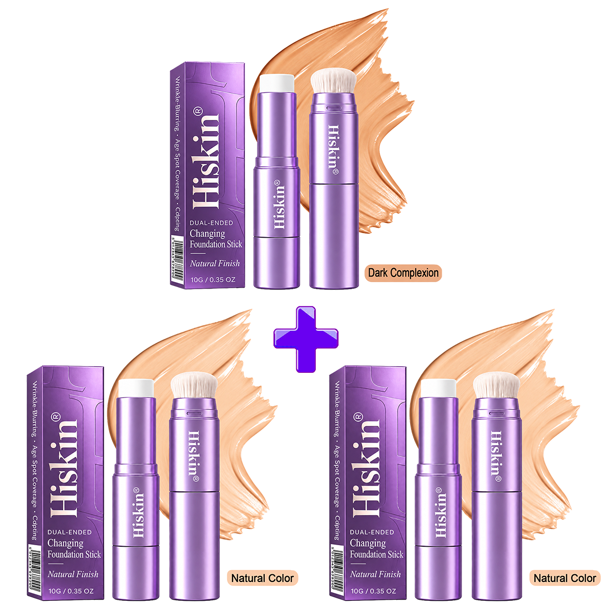 🔥 LAST 2 HOURS · 80% OFF!  Hiskin® 2-in-1 Color-Changing Foundation Stick | Conceals Age Spots, Blurs Fine Lines & Hydrates Skin with a Built-In Brush for a Youthful Glow!