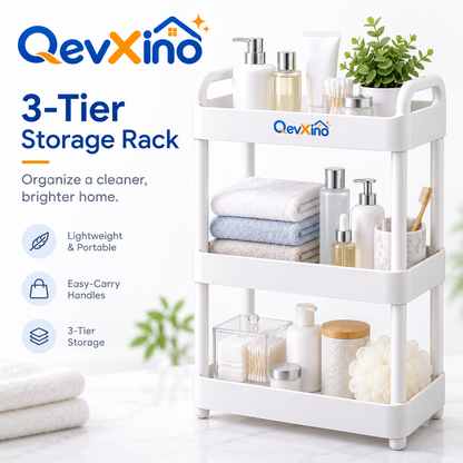 QevXino™ 3-Tier Portable Bathroom Storage Rack
