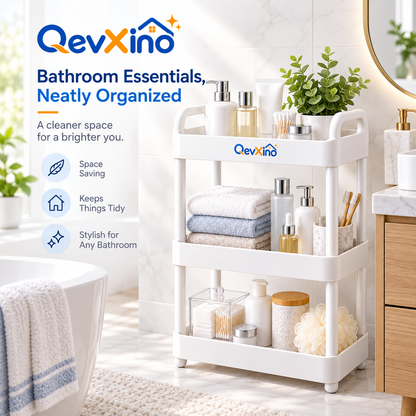 QevXino™ 3-Tier Portable Bathroom Storage Rack