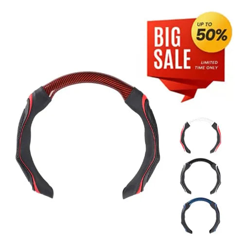 Sport-style steering wheel cover promotion and color selection