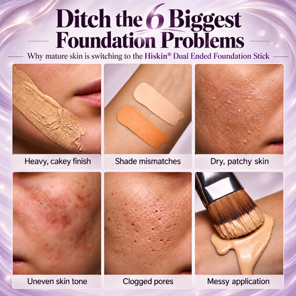 🔥 LAST 2 HOURS · 80% OFF!  Hiskin® 2-in-1 Color-Changing Foundation Stick | Conceals Age Spots, Blurs Fine Lines & Hydrates Skin with a Built-In Brush for a Youthful Glow!